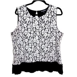 Karl Lagerfeld Lace overlay top.                  Size:XL